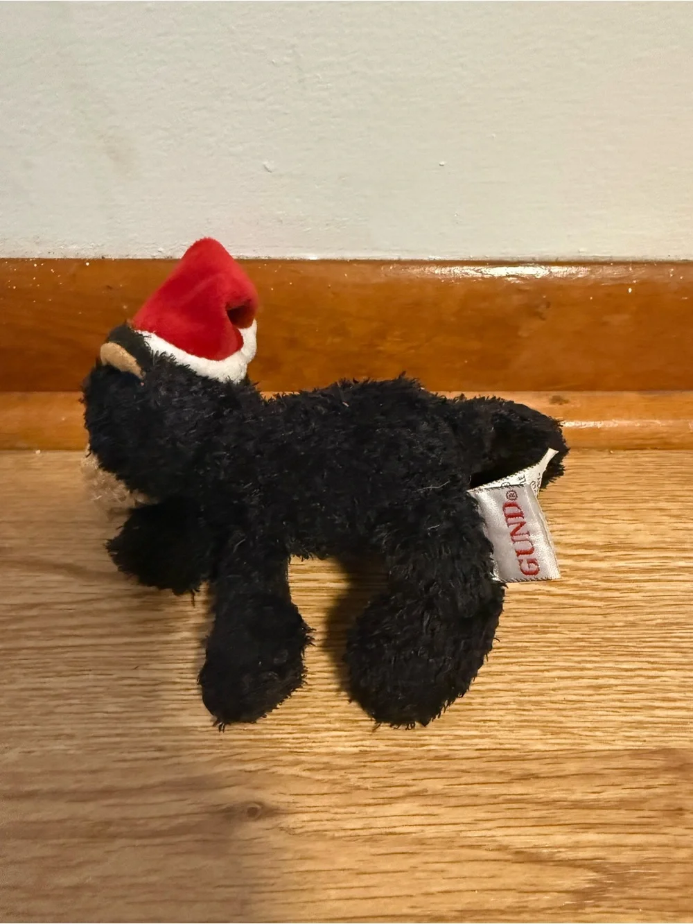 Rare Gund Kringle Jingles Bear With Santa Hat Rattle Baby Toy Plush 5”